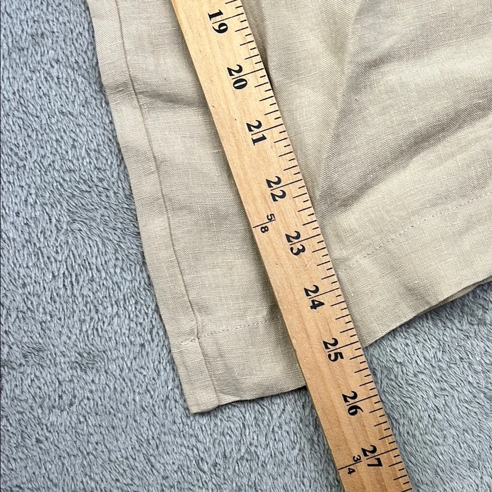 NEW The Simple Folk M 100%‎ Organic Linen Wide Leg Pants Oatmeal Cream Pockets